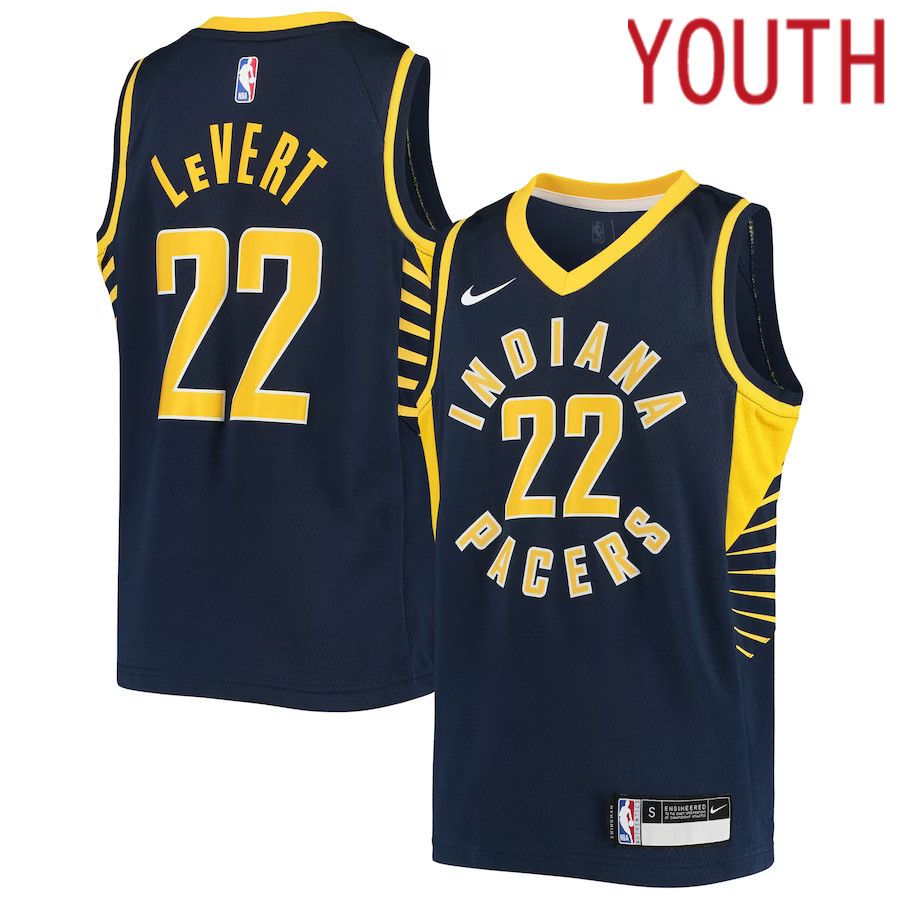Youth Indiana Pacers #22 Caris LeVert Nike Navy Swingman NBA Jersey